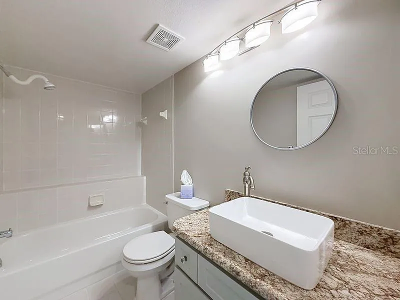 Guest bathroom just outside guest bedrooms