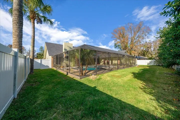 Rear view of home