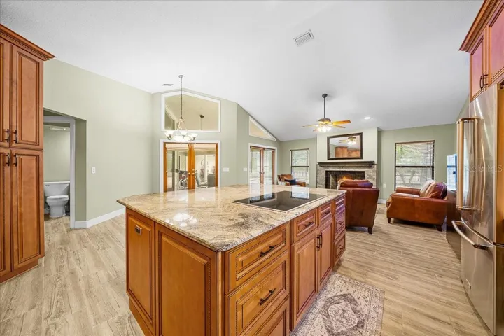 Kitchen over looking family room