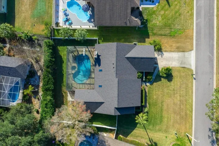 Aerial view of home