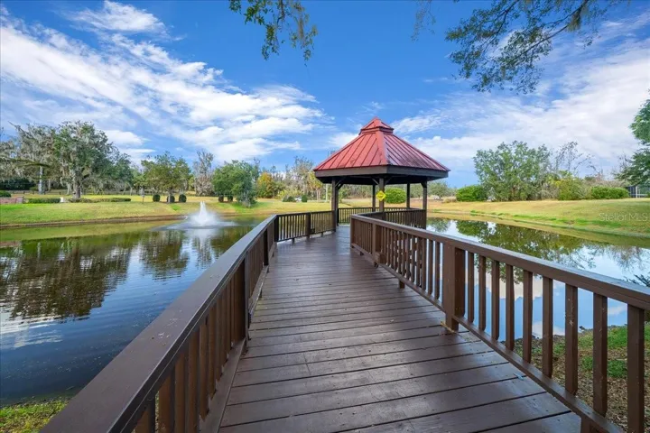 Community pond within walking distance
