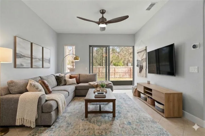 virtually closed wall and staged furniture