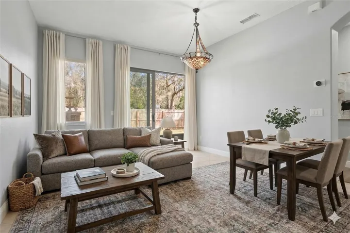 virtually closed wall and staged furniture