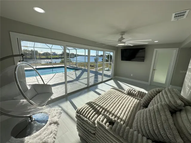 Family Room - view 2.  Views??  How about this water view?