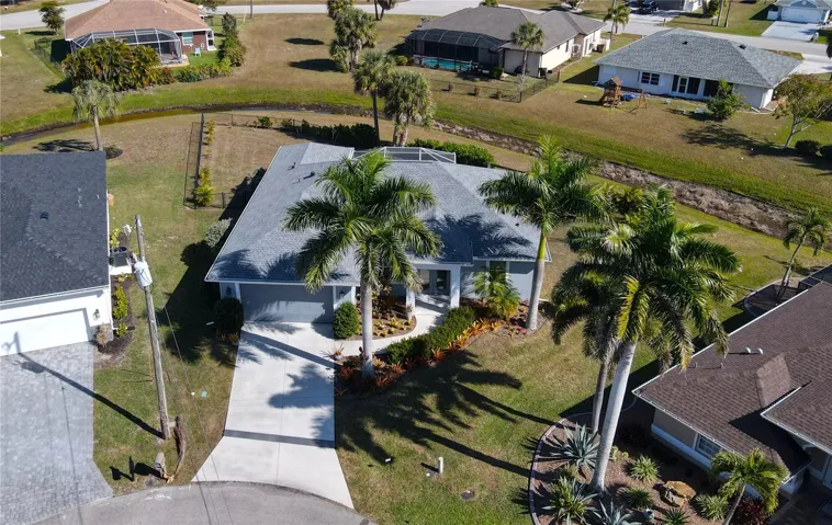 Drone shot of property