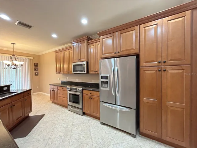 Kitchen with SS Appliances