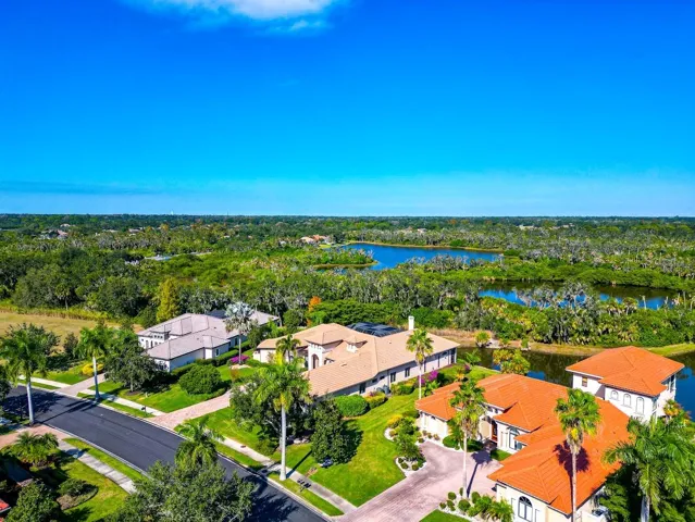 Aerial View of the privacy behind the home