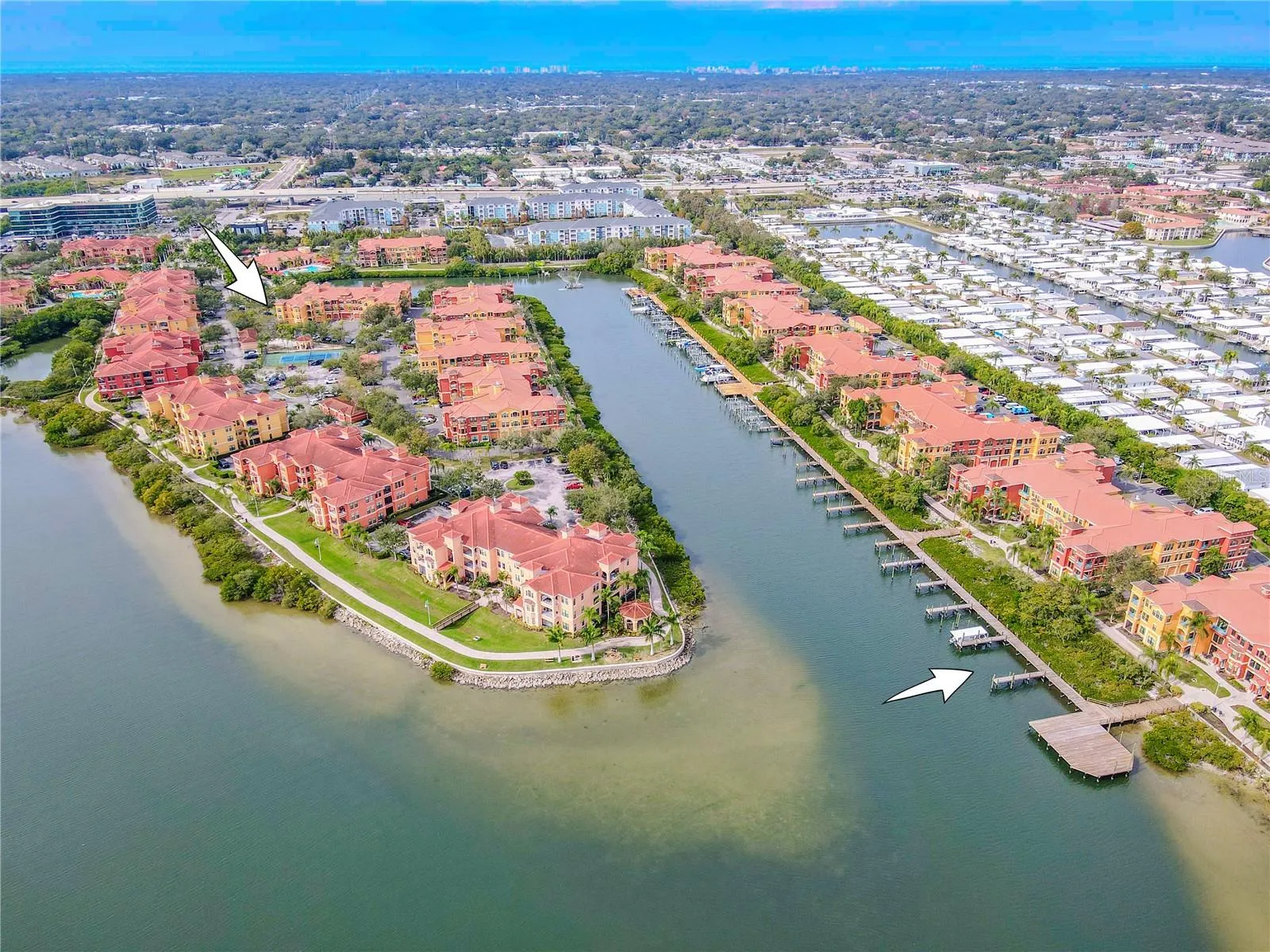 Boat slip B60 of the docks at Bellagio, is included with this condo.
