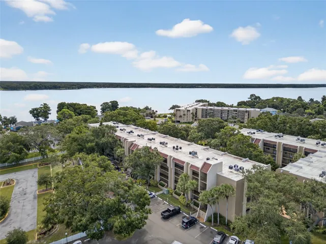 Front Exterior drone showing proximity to Lake Tarpon
