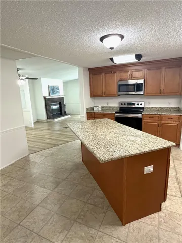 Kitchen facing living room