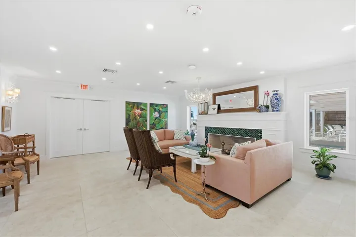 One of the seating areas in Main Clubhouse
