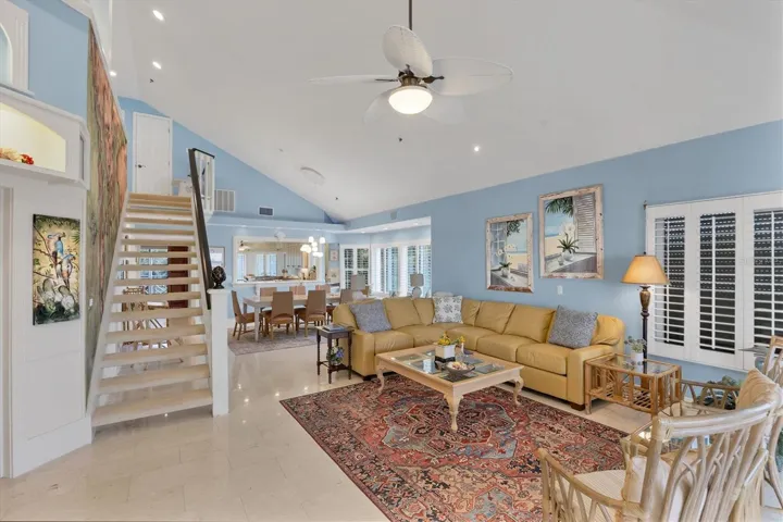 Living Room-Dining Room and stairway to upper level
