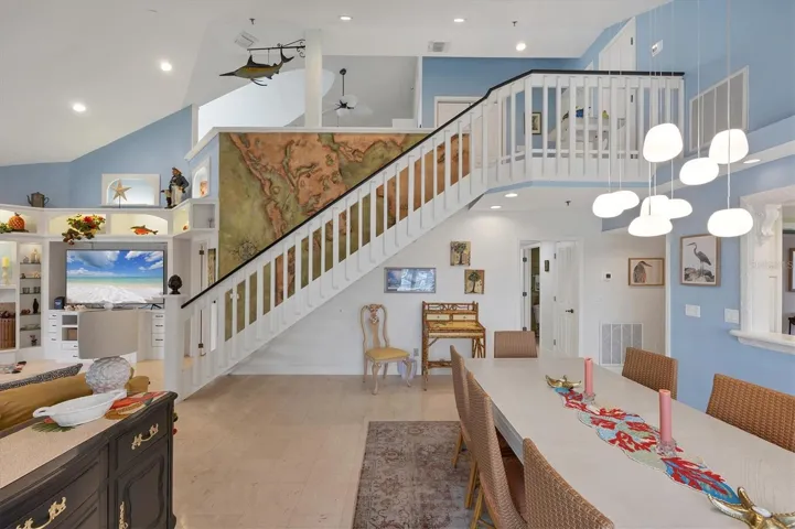 Stairway to upper level