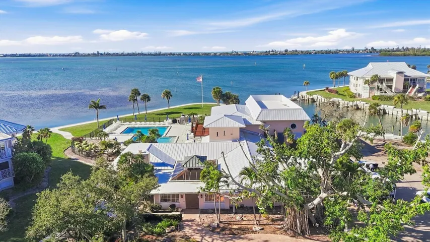 Main Clubhouse & Pool are perfectly situated with expansive views of the Intracoastal