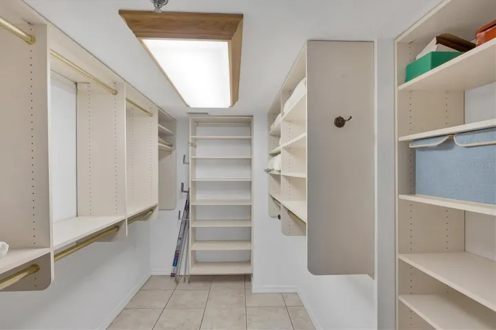 Spacious walk-in closet in Master