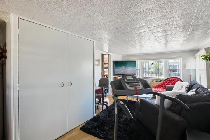 Family room showing laundry closet.