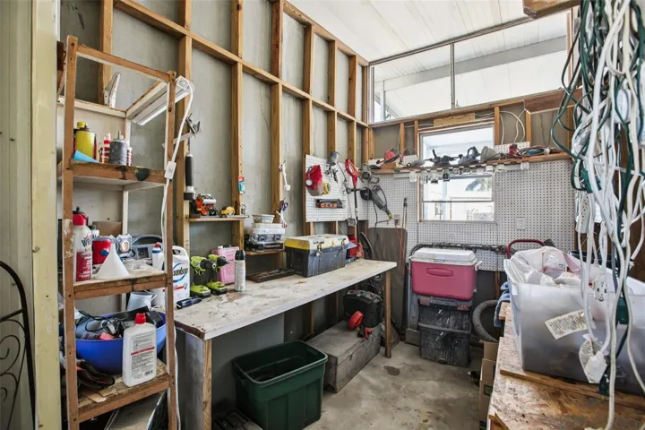 Storage shed.