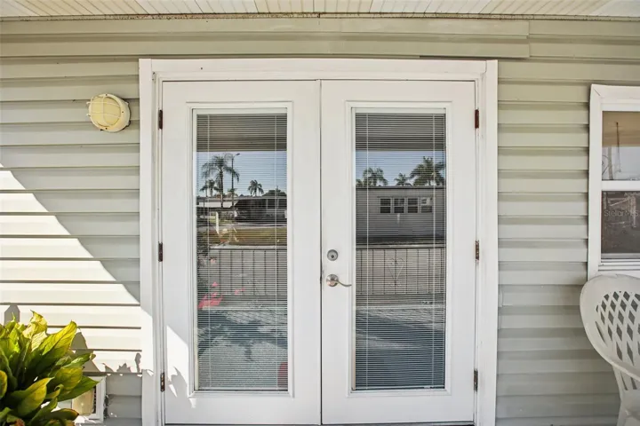 Front exterior French door.