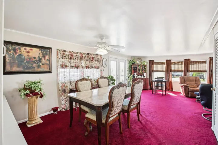 Dining room facing living room.