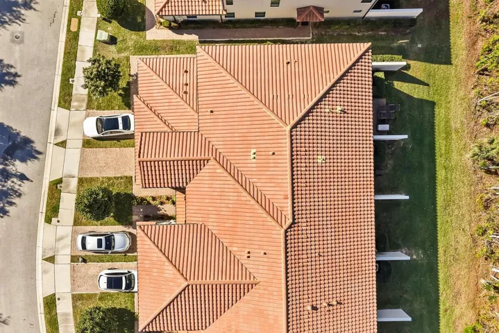 Aerial view of the property