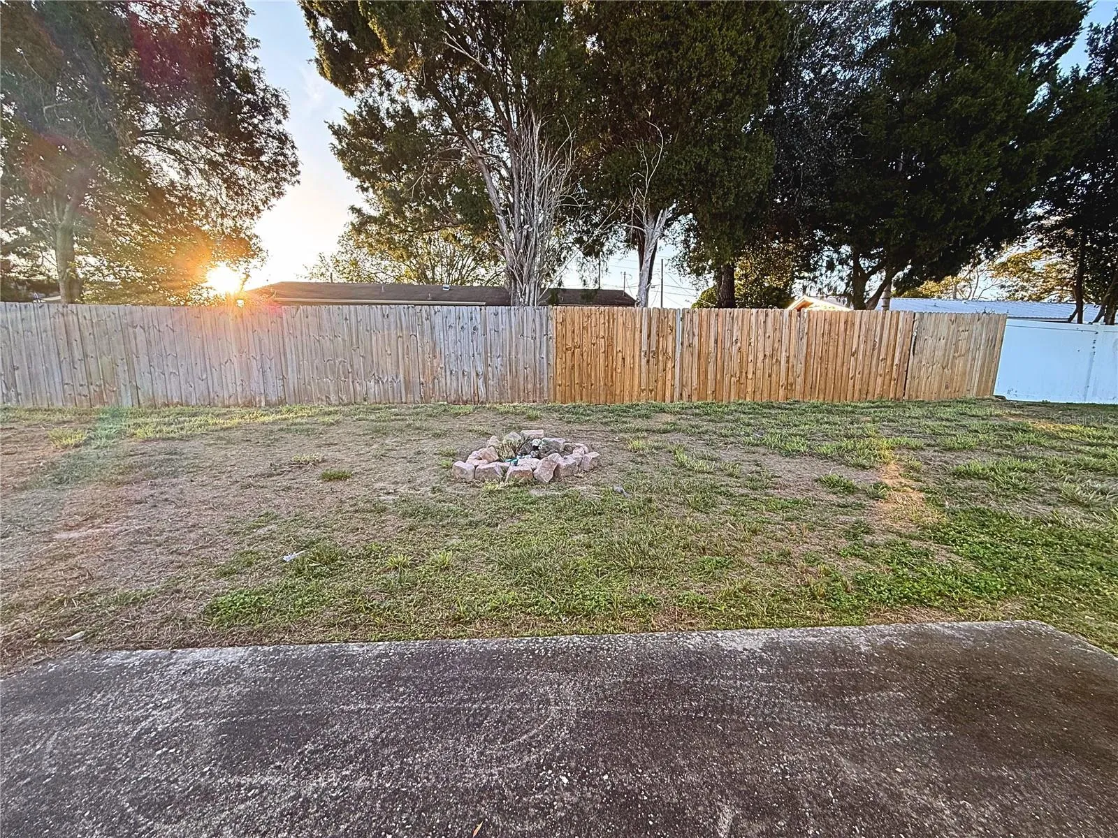 Backyard with Firepit
