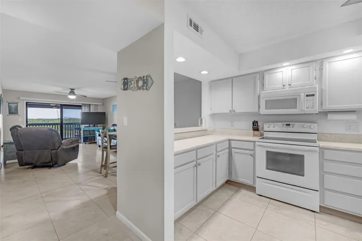 Kitchen open floor plan to Living Room