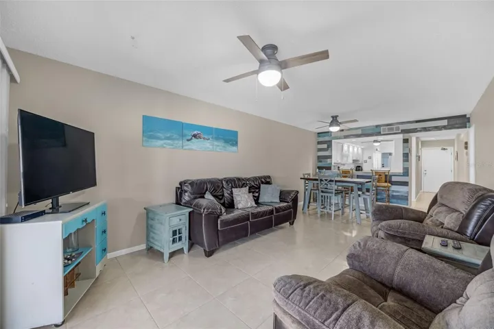 Family Room with Sliding Glass Doors to Balcony