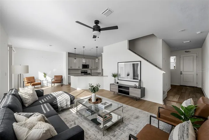 Living Room / Dining Room - Virtually Staged