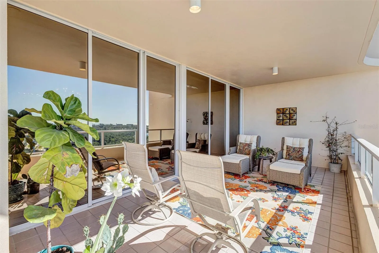 All walls of windows have 3M brand window screening to cool down the summer sun’s harmful rays