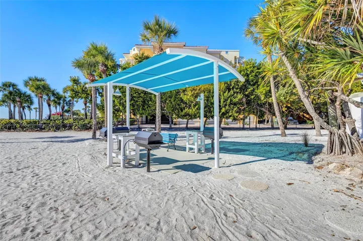 Remodeled Bay Isles Beach Club - New Beach Cabana's and barbecue set ups