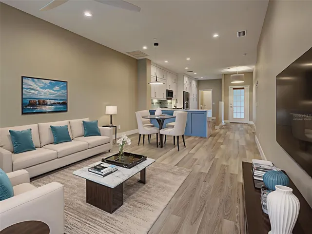 Virtually Staged Living and Dining Rooms