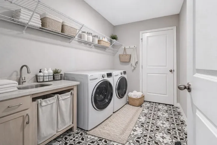 Laundry Room Virtually Staged