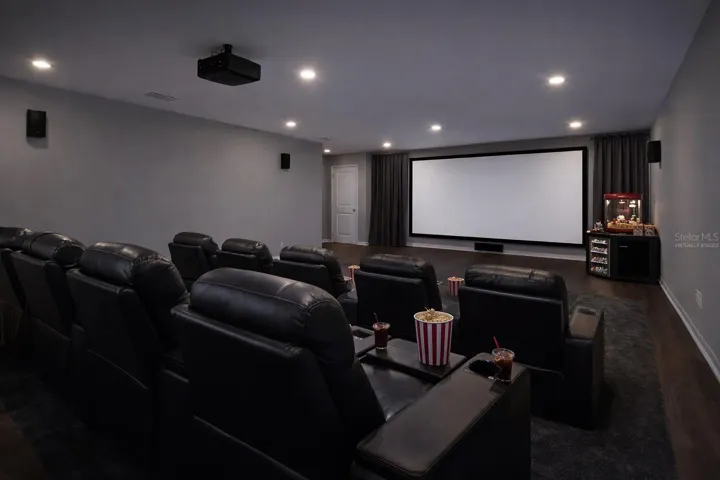Loft Virtually Staged Home Movie Theater