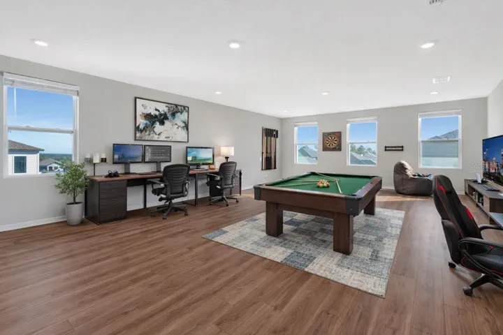 Loft Virtually Staged Office/Billiard Room