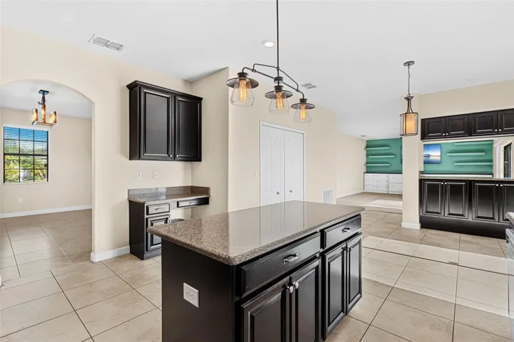 Open kitchen, dining, living room. 2 Pantries