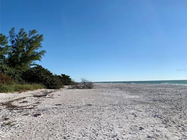 White-sand shoreline—Lido Shores private access beach