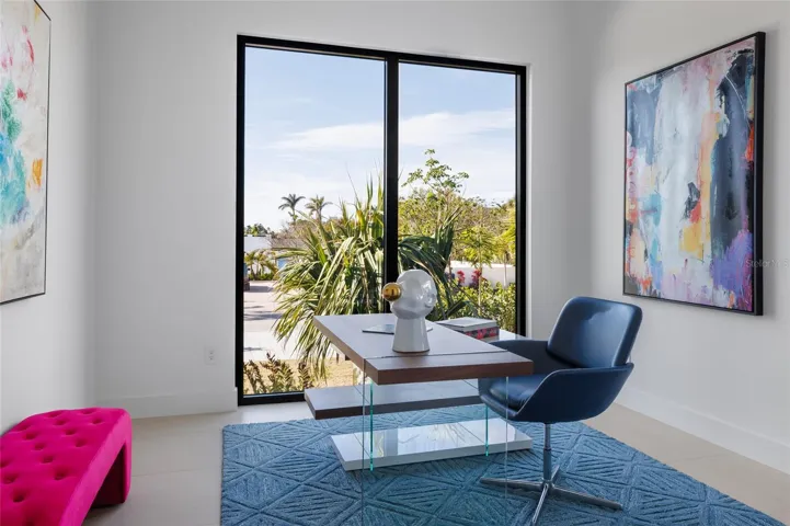 Home office overlooking Center Place—work from home in Lido Shores