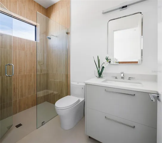 Guest bathroom with clean modern style