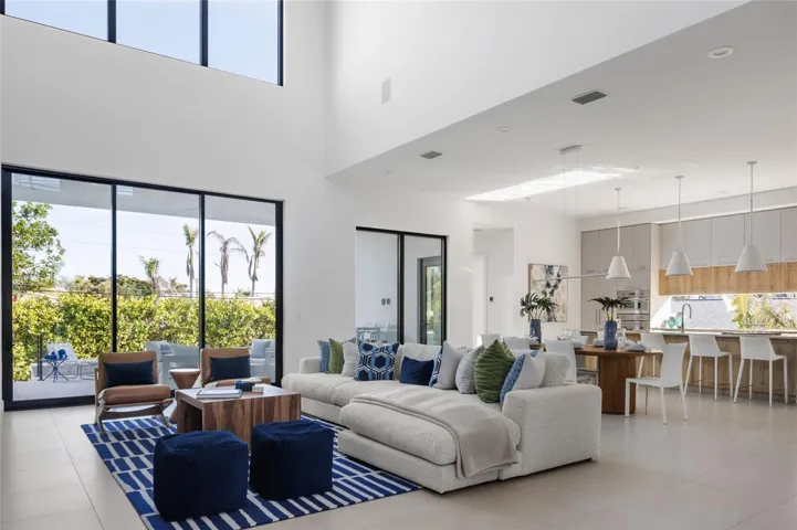 Bright modern interiors with hurricane impact windows &amp; doors throughout