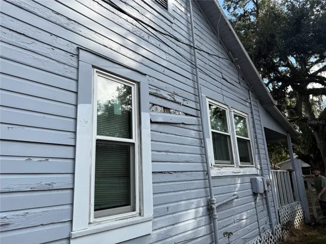 Side of the house damage wood