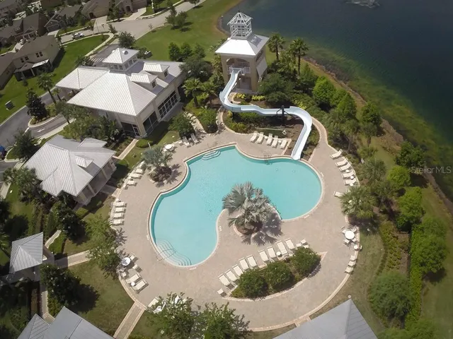Resort-Style Pool Featuring a Thrilling Waterslide
