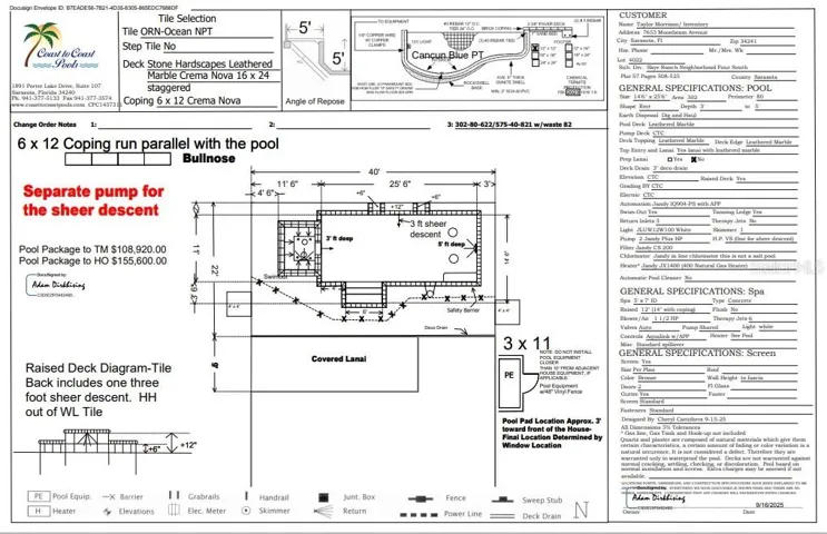 7653 Moonbeam Avenue Pool Plan