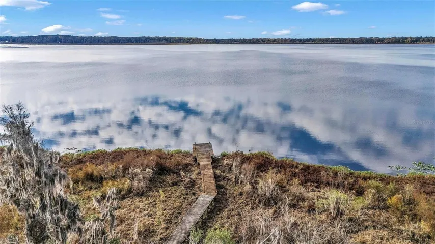 End of boardwalk at lake