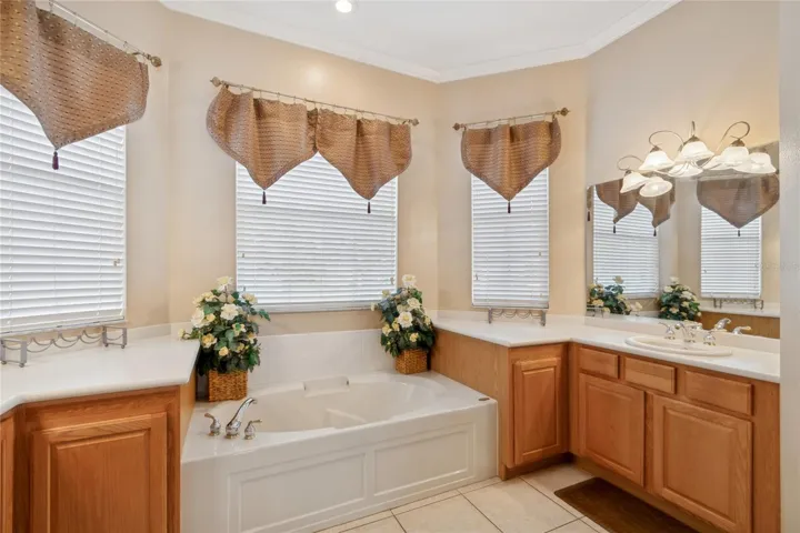 Soaking tub in Master Bath