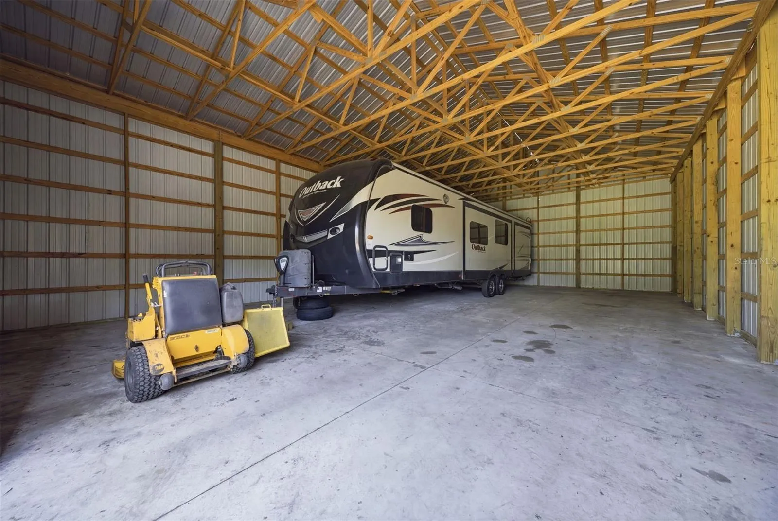 Inside of 40X50 RV barn