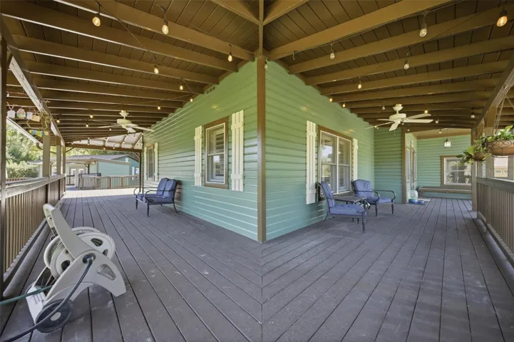 North Corner view of wrap around porch