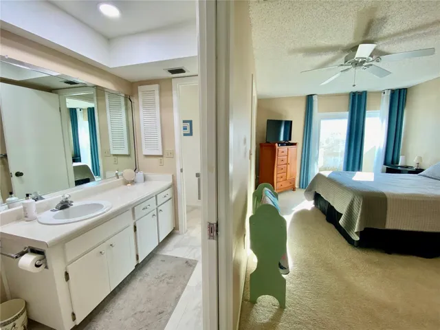 Pocket door to bedroom