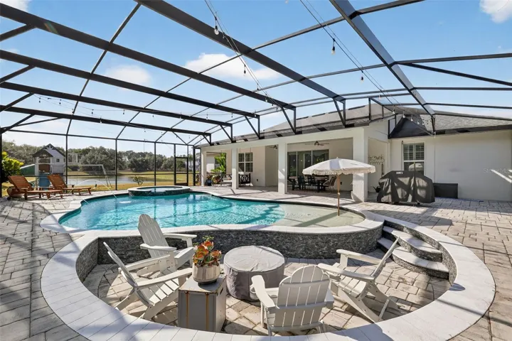 Sunken fire pit area