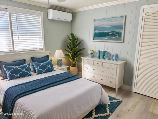 Virtually staged guest vedroom