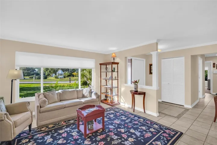Gracious front entry and peaceful green front views with a gazebo~